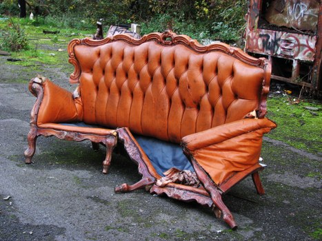 Vans lined up for commercial waste collection in Lambeth street