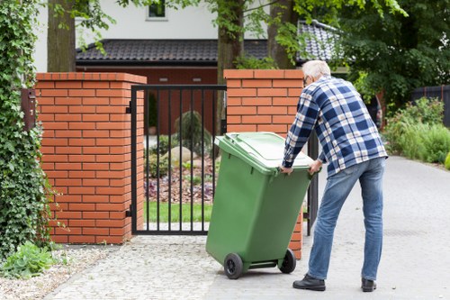 Man and van removing furniture from a Clapham terrace flat