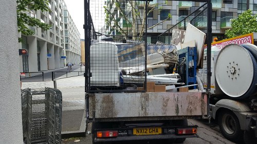 Modern waste clearance equipment in action
