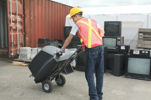 Recycling construction materials at a facility